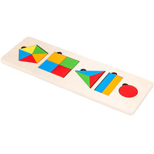 Load image into Gallery viewer, Montessori Wooden Sorting Game with Geometric Shapes