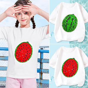Watermelon Changing Sequins T-shirt