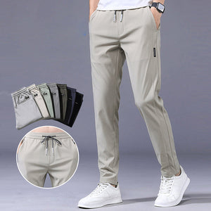 Men's Long Ice Silk Casual Trousers