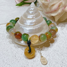 Load image into Gallery viewer, Natural Colorful Agate Bracelet