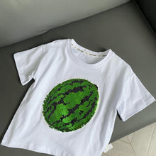 Load image into Gallery viewer, Watermelon Changing Sequins T-shirt