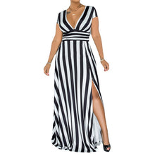 Load image into Gallery viewer, Sexy Striped High Waist Maxi Dress