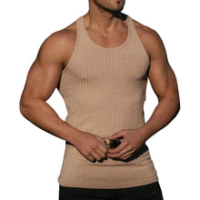 Load image into Gallery viewer, Men&#39;s Stripe Solid Color Sports Vest