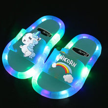 Load image into Gallery viewer, Unicorn Glowing Slippers