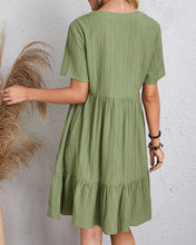 Load image into Gallery viewer, Solid Color Dress with Short Sleeves
