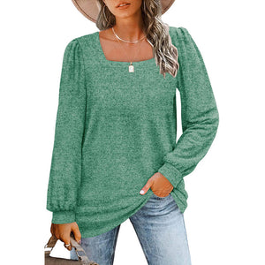 Puff Sleeve Square Neck T-Shirt