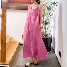 Load image into Gallery viewer, Cotton Linen Sling Sleeveless Dress