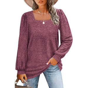 Puff Sleeve Square Neck T-Shirt