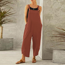 Load image into Gallery viewer, Women&#39;s Solid Color Casual Suspender Pants