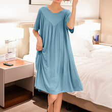 Load image into Gallery viewer, Super Soft Comfortable Short Sleeve Loose Pajama Dress