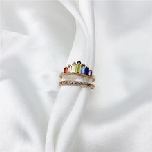 Load image into Gallery viewer, Pre-Sale&gt;&gt;Rainbow Micro Diamond Ring