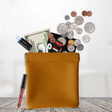Load image into Gallery viewer, Leather Squeeze Coin Purse