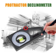 Load image into Gallery viewer, Slope Horizontal Vertical Angle Bevel Protractor Declinometer