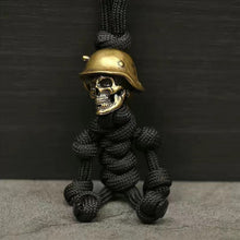 Load image into Gallery viewer, Skeleton Soldier Paracord Keychain