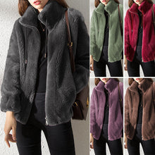 Load image into Gallery viewer, Padded Coat Stand-collar Double-faced Fleece Jacket