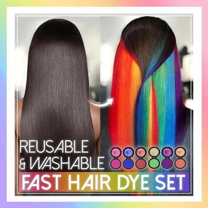 Reusable &amp; Washable Fast Hair Dye Set （6 colors）