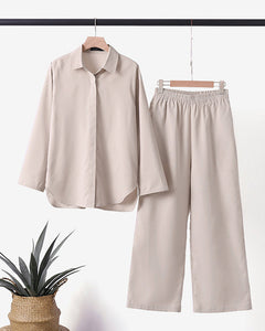 Cotton And Linen Shirt Suit