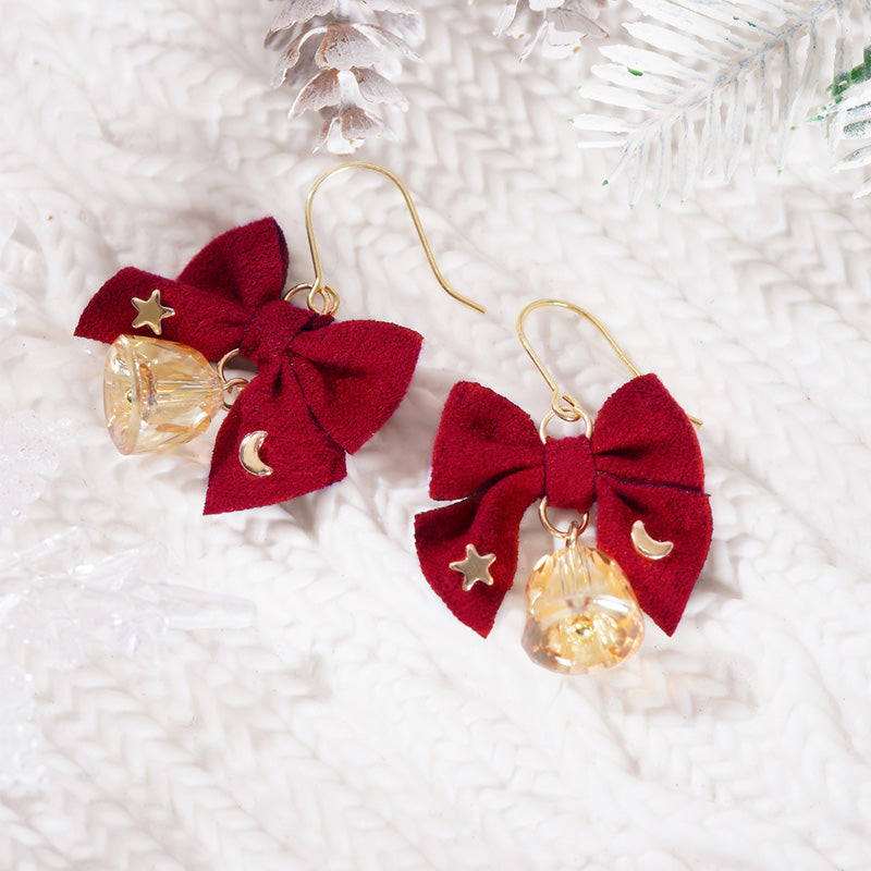 Christmas Bell Bow Earrings