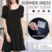 Load image into Gallery viewer, Summer Travel Short Sleeve Dress