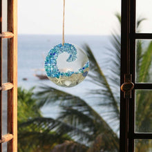 Load image into Gallery viewer, Sea Glass Suncatcher - Ocean Crashing Wave Beach Ornament