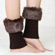 Load image into Gallery viewer, Women Fur Trim Boot Cuff Toppers Cover Leg Warmers