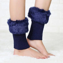Load image into Gallery viewer, Women Fur Trim Boot Cuff Toppers Cover Leg Warmers