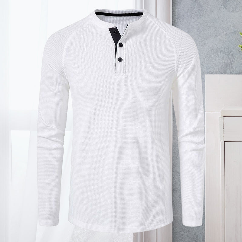 Men's Henley Casual Long Sleeve T-Shirts