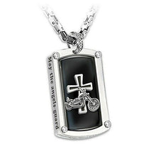Load image into Gallery viewer, Motorcycle cross pendant necklace
