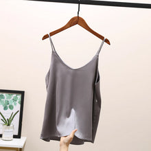Load image into Gallery viewer, Women&#39;s Faux Silk Sleeveless Camisole Top