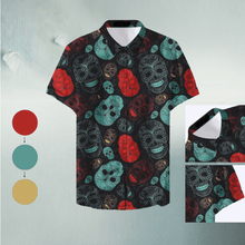 Load image into Gallery viewer, Casual  V Neck Skull Print Shirt