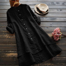 Load image into Gallery viewer, Solid Button Cotton Linen Shirt