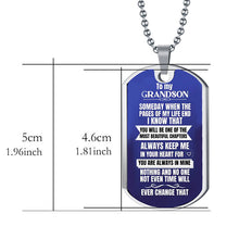 Load image into Gallery viewer, To My Grandson Keychain Necklace