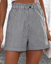 Load image into Gallery viewer, High Waist Stripe Print Shorts