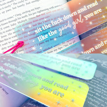 Load image into Gallery viewer, Sit Down And Read Iridescent Bookmark