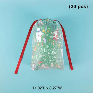 Drawstring Christmas Gift Bags