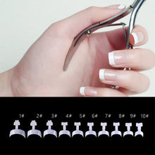 Load image into Gallery viewer, Glue-On French Manicure Nails Kit