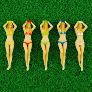 Funny Bikini Girl Golf Tees (6pcs)