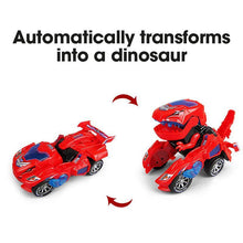 Load image into Gallery viewer, Transforming Dinosaur LED Car (Random color)