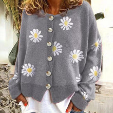 Load image into Gallery viewer, Knit Sweater Button Long Sleeve Loose Cardigan