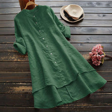 Load image into Gallery viewer, Solid Button Cotton Linen Shirt