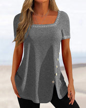 Load image into Gallery viewer, Solid Color Short Sleeves Blouse