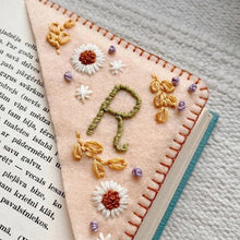 Load image into Gallery viewer, Personalized Hand Embroidered Corner Bookmark