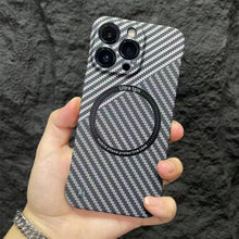 Load image into Gallery viewer, Carbon Fiber Texture Frameless For Magnetic charging iPhone Case