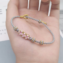 Load image into Gallery viewer, Peach Blossom Adjustable Braided Bracelet