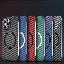 Load image into Gallery viewer, Carbon Fiber Texture Frameless For Magnetic charging iPhone Case