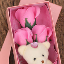 Load image into Gallery viewer, Rose Soap Bouquet With Cute Bear