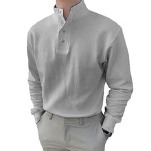 Load image into Gallery viewer, Men&#39;s High Neck Long Sleeve Polo Shirt