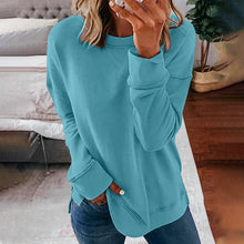 Load image into Gallery viewer, Loose Solid Color Long Sleeve T-shirt