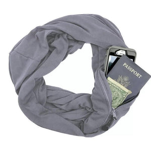 Bequee Winter Scarf With Zipped Pocket