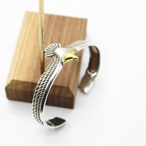 Silver eagle bracelet